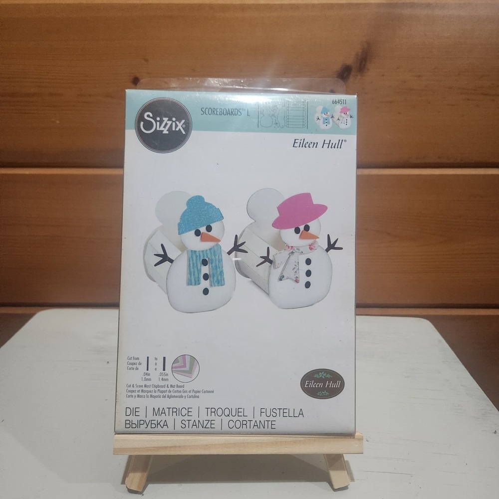 Sizzix Scoreboards L Die Cut 664511 Eileen Hull Snowman Box Winter 2020 Holiday
